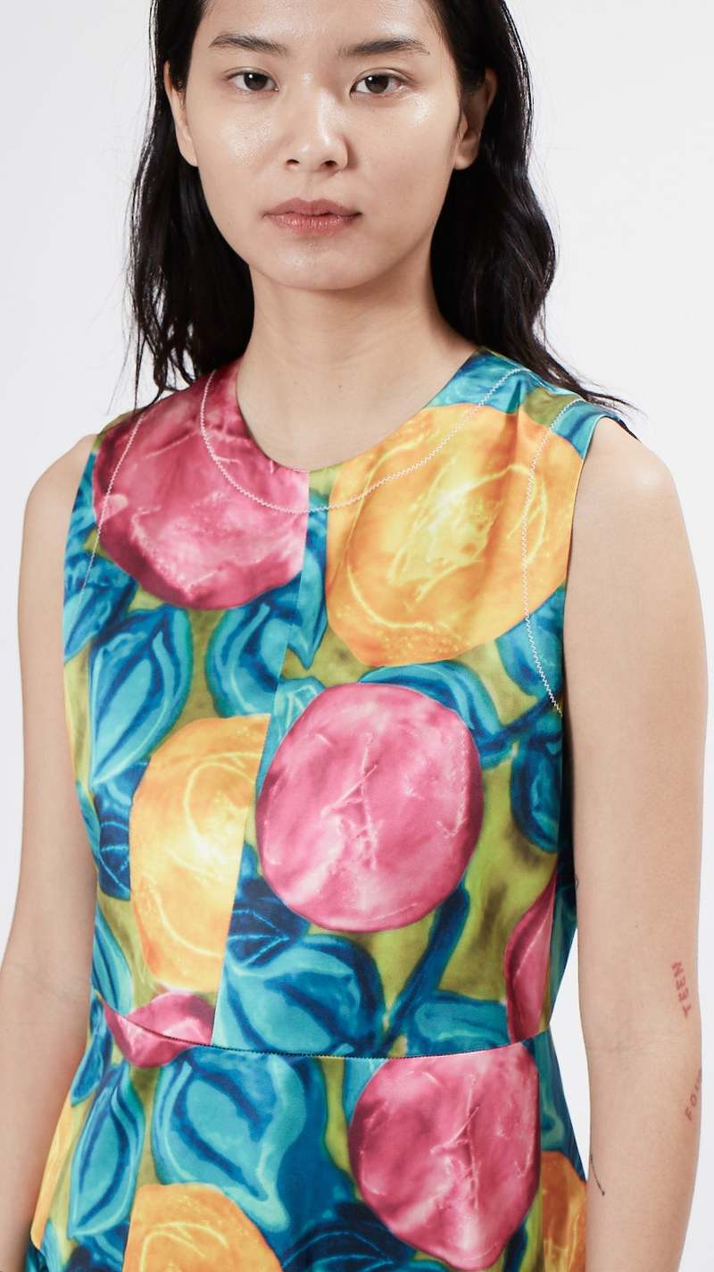 Marni Sleeveless Midi Dress - Lemonade