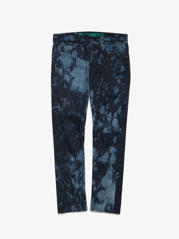 PRE-LOVED Raf Simons X Sterling Ruby M Bleached Denim Jeans - BLUE