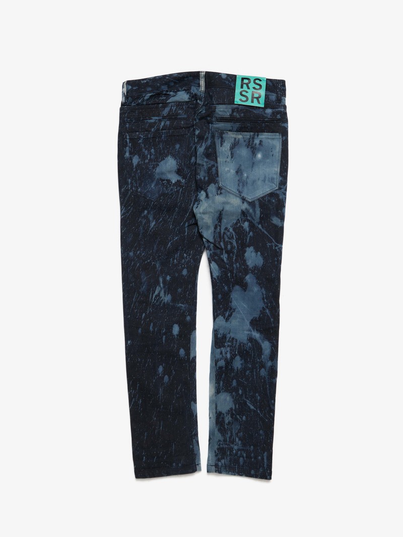 PRE-LOVED Raf Simons X Sterling Ruby M Bleached Denim Jeans - BLUE