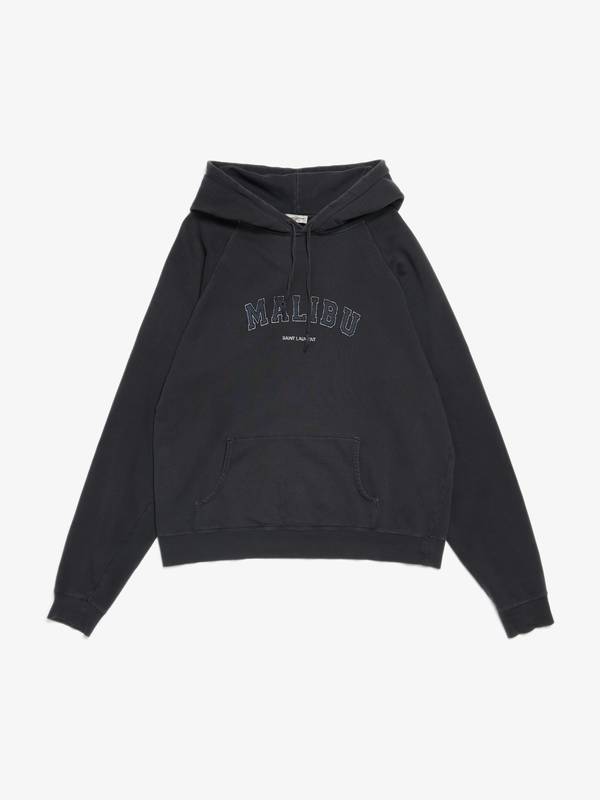 PRE-LOVED Saint Laurent Paris M Malibu Print Cotton Hoodie SWEATER
