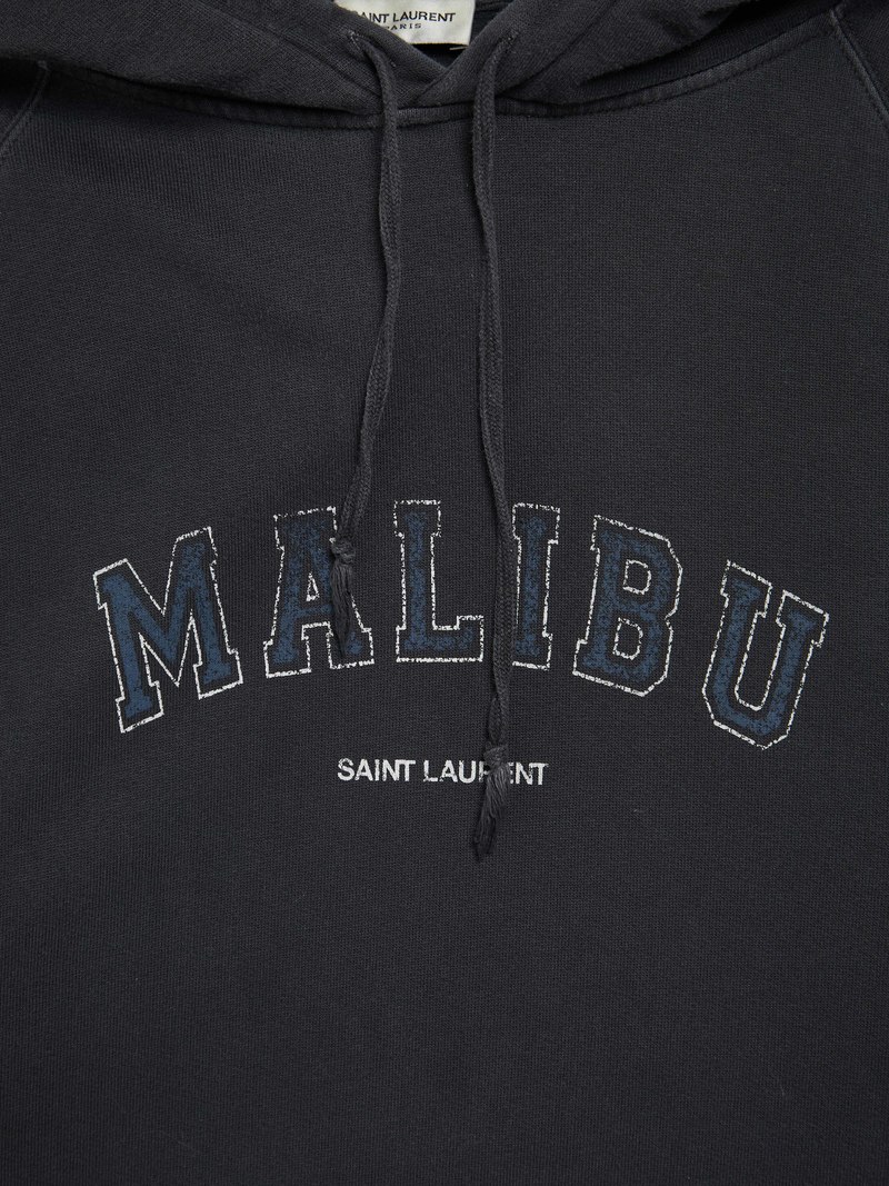 PRE-LOVED Saint Laurent Paris M Malibu Print Cotton Hoodie SWEATER