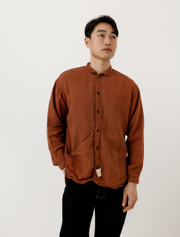 Tender Mens 423 Wallaby Pocket Tail Shirt Red Wattle Dyed Cotton