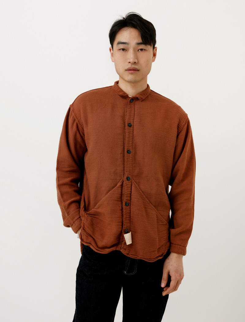 Tender Mens 423 Wallaby Pocket Tail Shirt Red Wattle Dyed Cotton