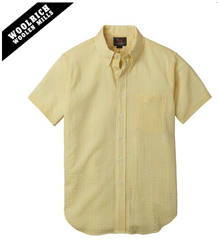 Woolrich X Mark McNairy Seersucker Stripe Short Sleeve Button Down Woolrich X Mark McNairy Seersucker Stripe Short Sleeve Button Down