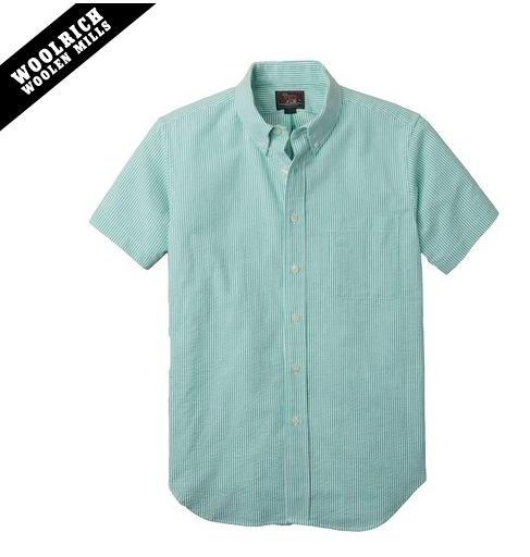 Woolrich X Mark McNairy Seersucker Stripe Short Sleeve Button Down Woolrich X Mark McNairy Seersucker Stripe Short Sleeve Button Down