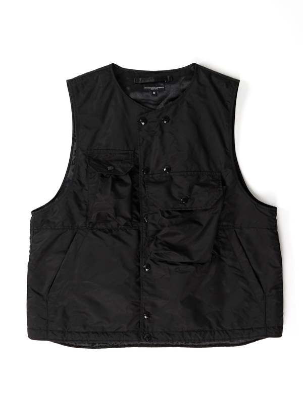 Engineered Garments Flight Satin Nylon Cover Vest - Black | Garmentory