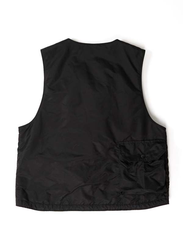 Engineered Garments Flight Satin Nylon Cover Vest - Black | Garmentory