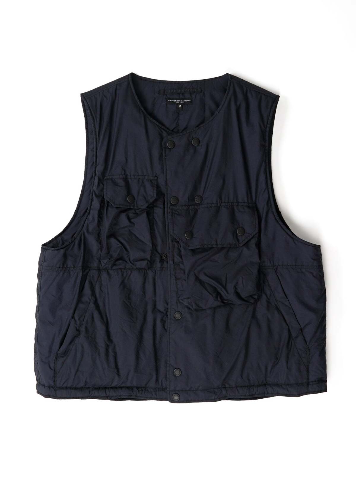 Engineered Garments Nylon Micro Ripstop Cover Vest - Dark Navy