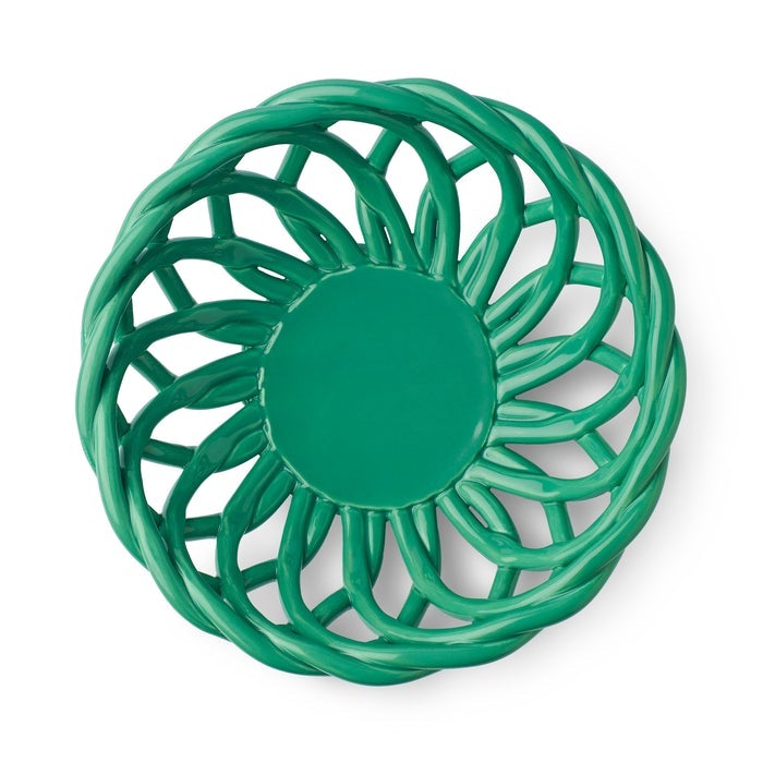 Octaevo Sicilia Small Ceramic Basket Green Garmentory