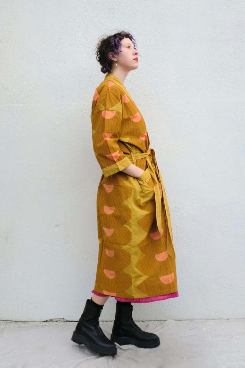 Block Shop Textiles Parasol Robe Mustard Honey Garmentory