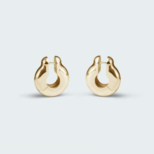 Annika Inez Small Ample Hinge Earrings - 14k Gold Plated