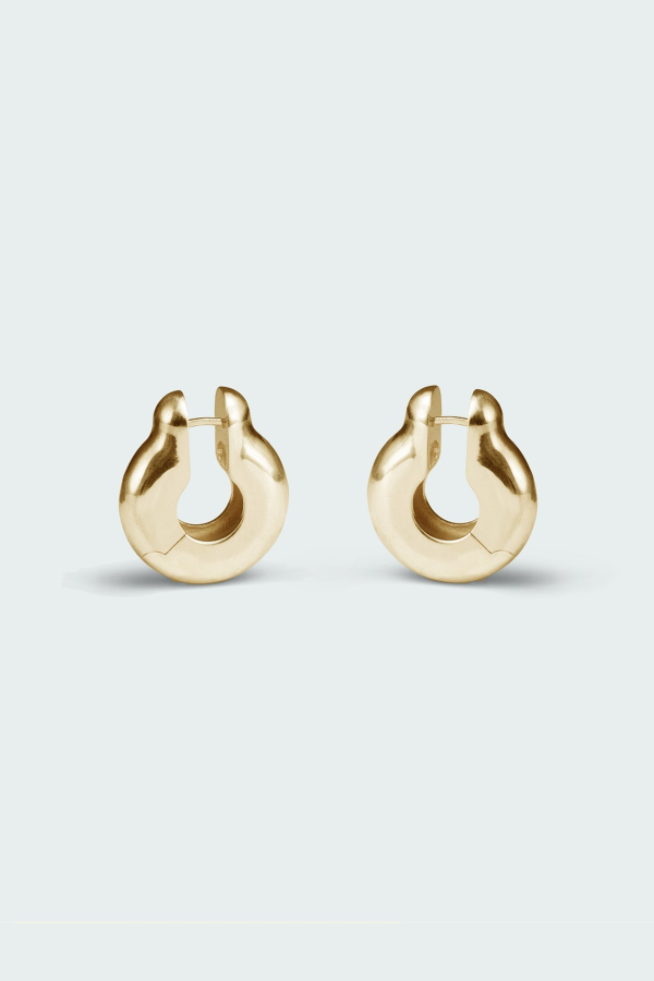 Annika Inez Small Ample Hinge Earrings - 14k Gold Plated