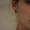 Annika Inez Small Ample Hinge Earrings - 14k Gold Plated - Thumbnail 3