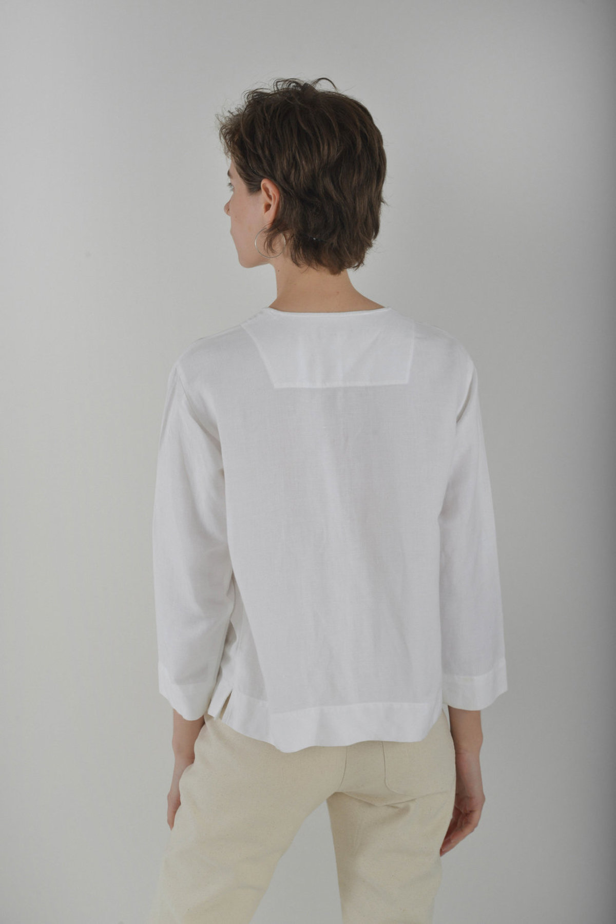 White Irish Linen Button Down