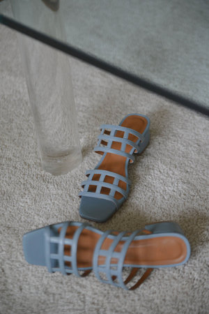 By Far Double Grid in Light Blue