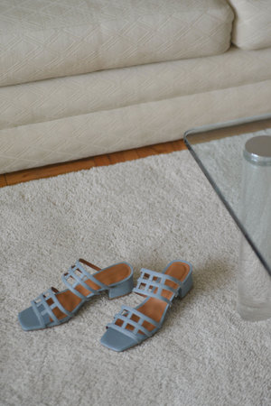 By Far Double Grid in Light Blue