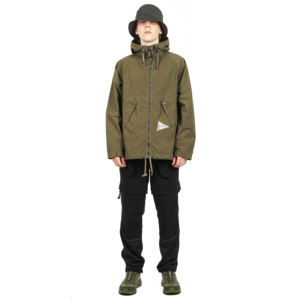 toga taffeta hoodie coat カーキ and wander NYLON TAFFETA HOODIE SWEATER - KHAKI | Garmentory
