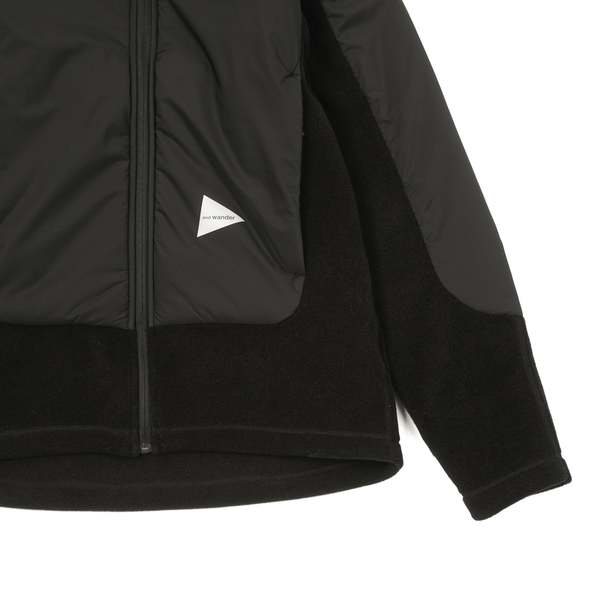 and wander TOP FLEECE JACKET BLACK Garmentory