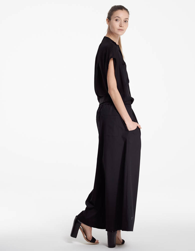 Tome Black Cotton Sateen Karate Pant Tome Black Cotton Sateen Karate Pant