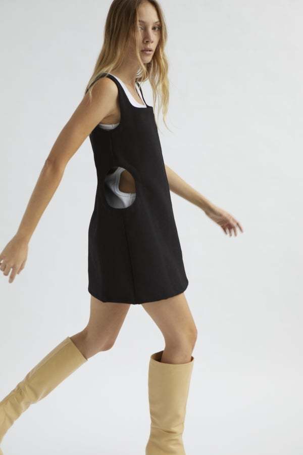 black mod dress
