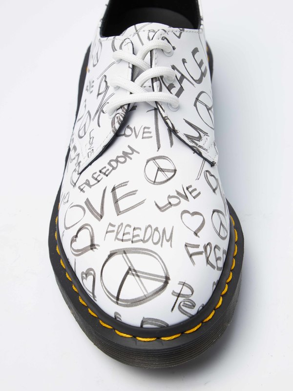 Martens M Script Backhand Derby Shoes white on Garmentory