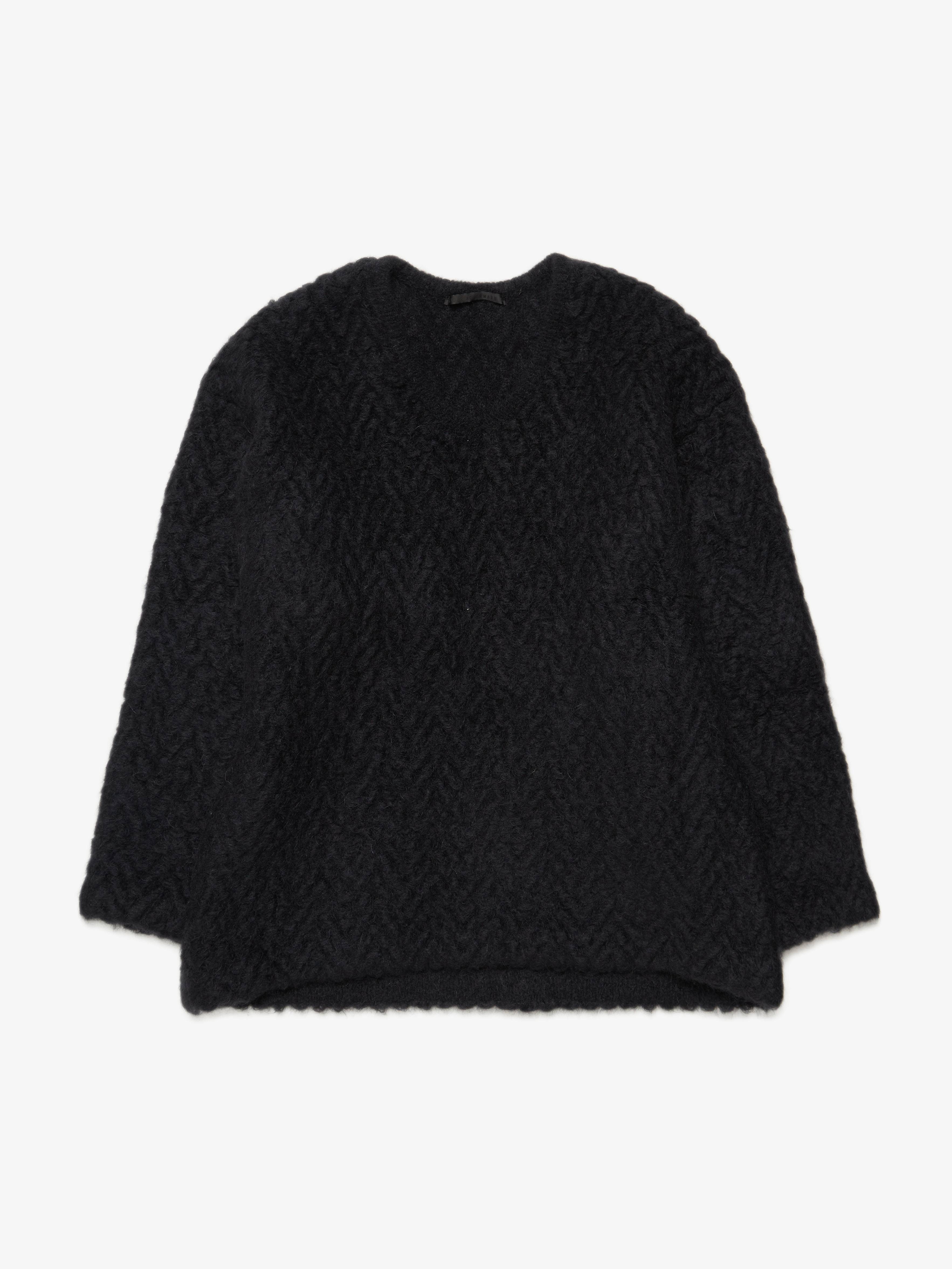 Pattern Printed Mohair Sweater 