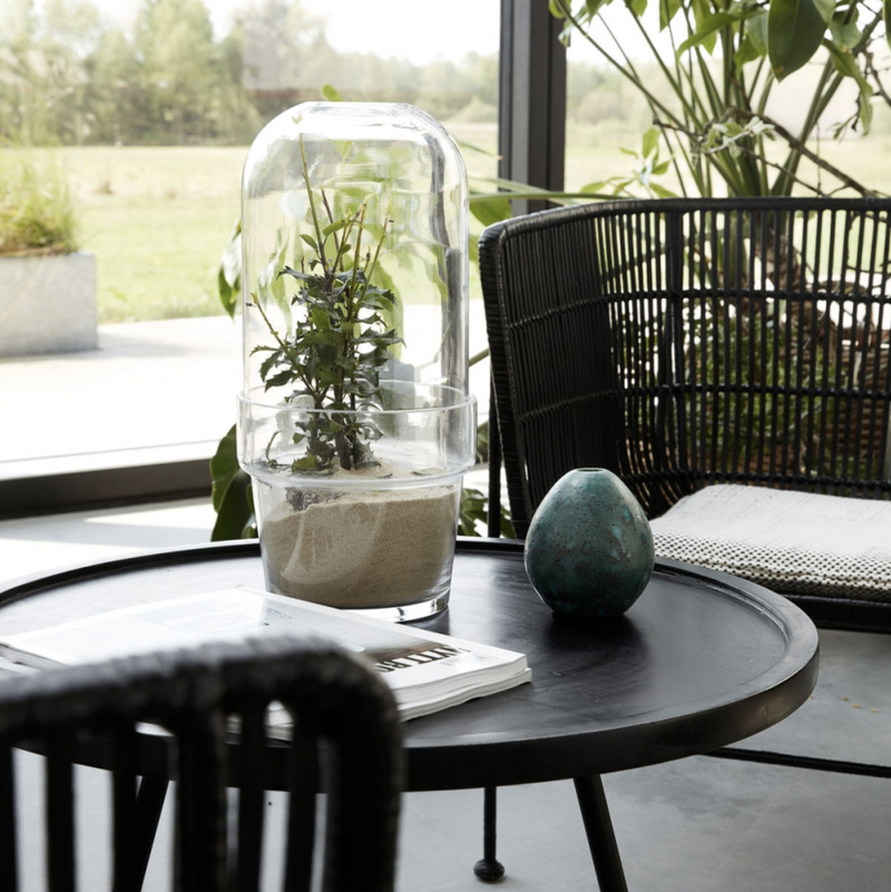 House Doctor Glass Bell W. Planter - Clear