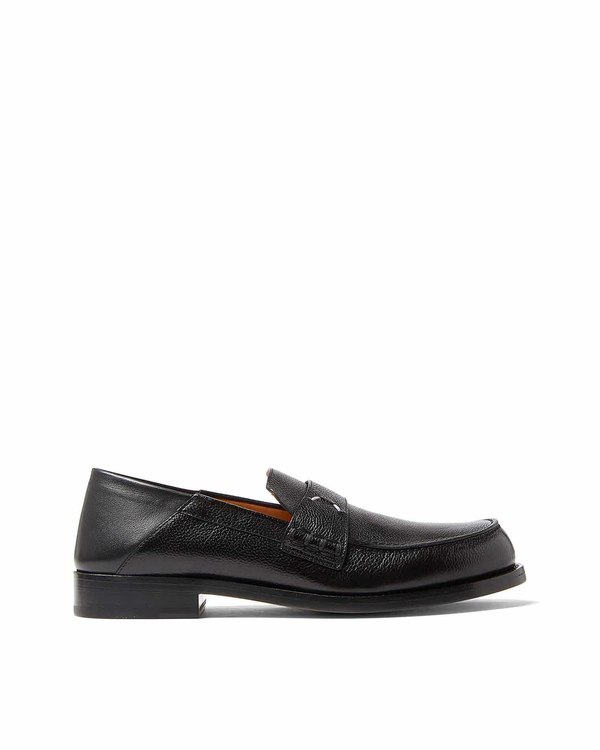 Maison Margiela Four Stitch Loafers - Leather Black | Garmentory