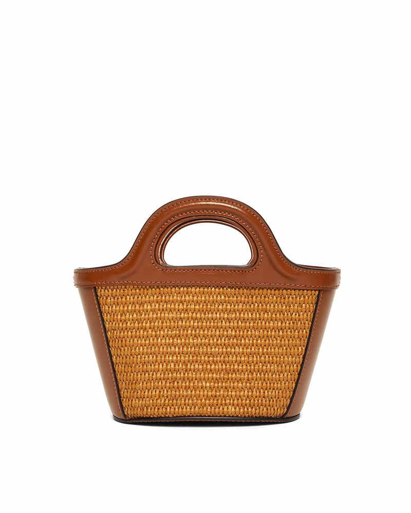 Marni - Tropicalia Summer Micro Bag in Brown Leather