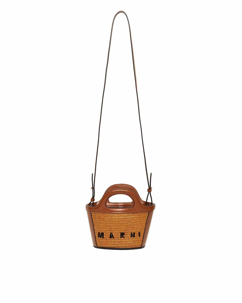 Marni - Tropicalia Summer Micro Bag in Brown Leather
