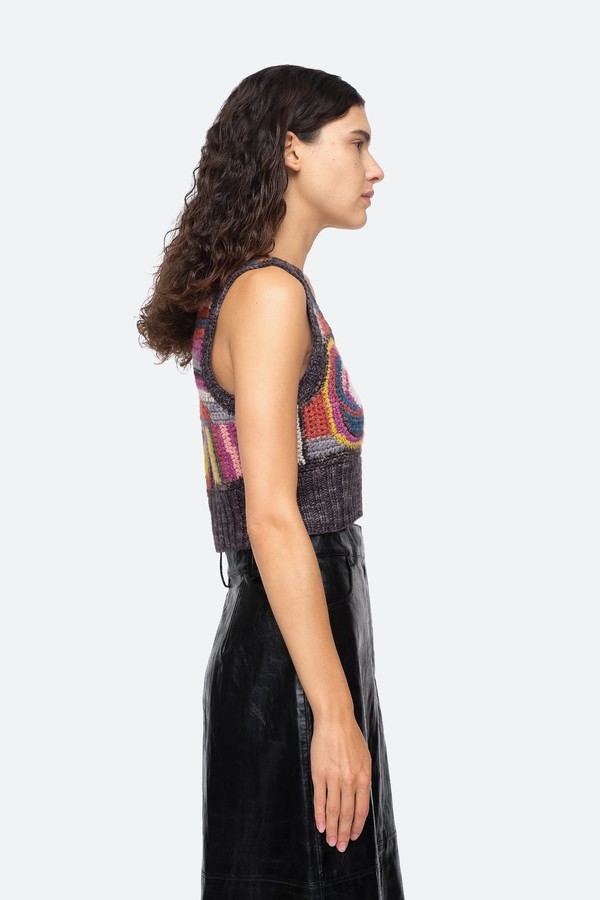 Sea NY Bette Crochet Vest - Multi | Garmentory