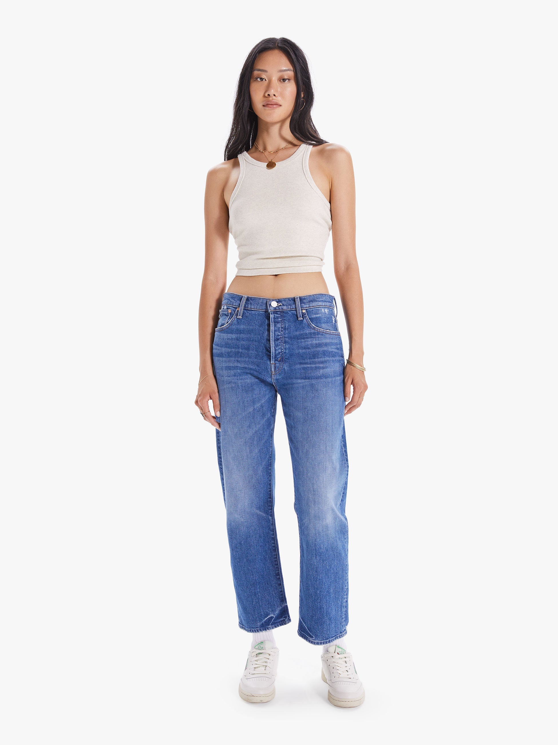 Mother Denim The Ditcher Crop Jeans - Broken Record | Garmentory