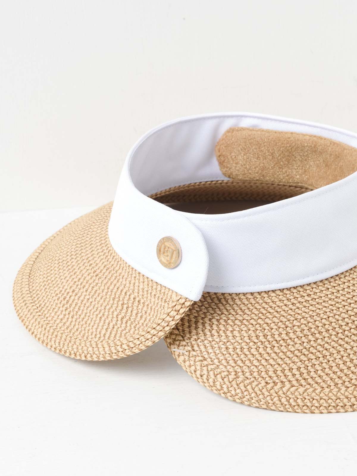 Eric Javits Squishee Halo Visor- peanut/white Eric Javits Visor  main image 2