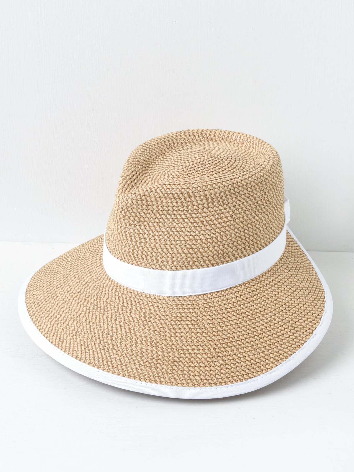 Eric Javits Suncrest Visor Peanut White Eric Javits Fedora Visor  main image 4