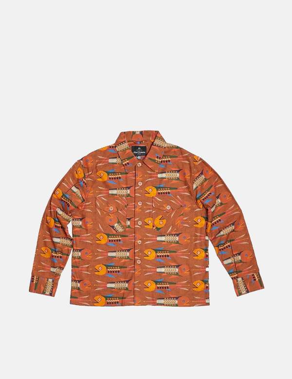 Nigel Cabourn Over Shirt Multi Fish Garmentory