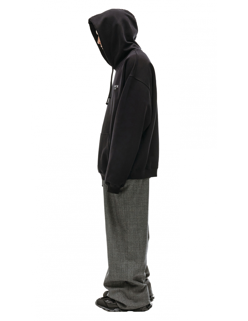 VETEMENTS Black Hoodie Fuck Verb Printed | Garmentory