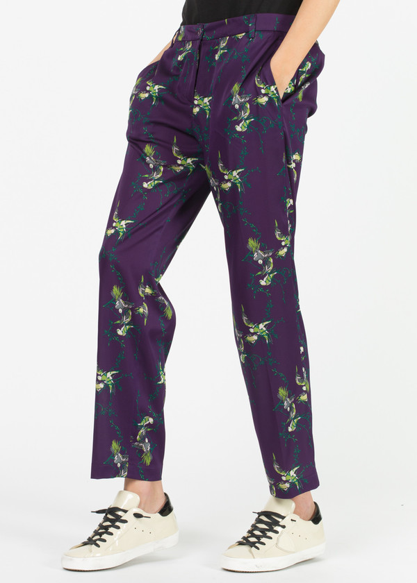 Laura Urbinati Straight Leg Silk Trouser