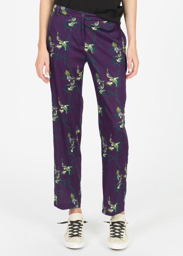 Laura Urbinati Straight Leg Silk Trouser