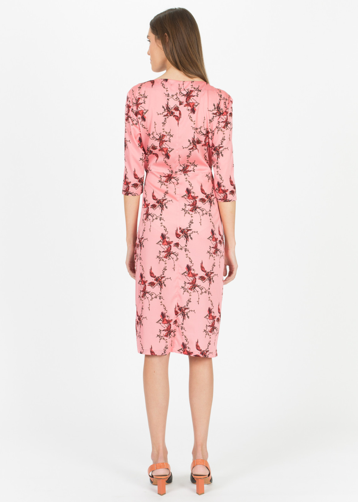 Laura Urbinati 3/4 Sleeve Silk Dress - Image 5 of 6