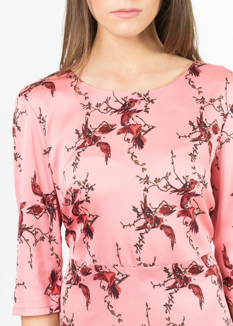 Laura Urbinati 3/4 Sleeve Silk Dress