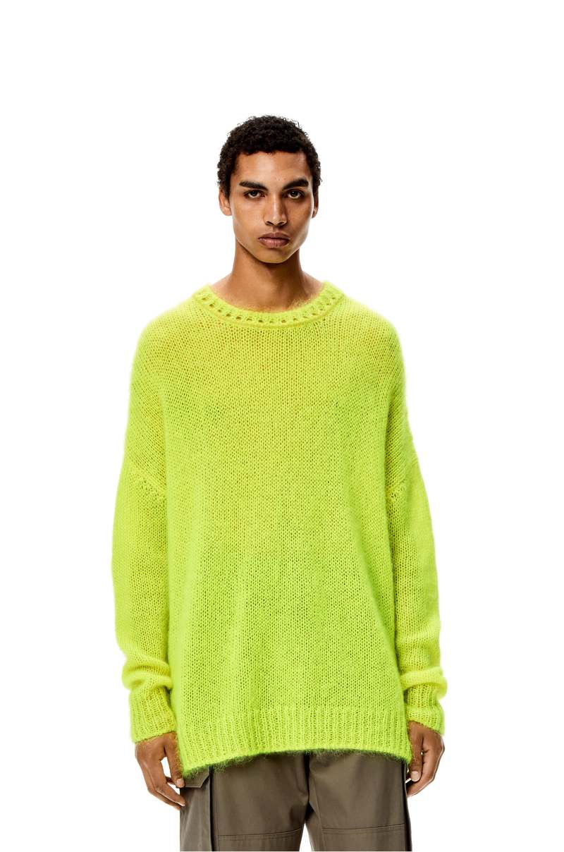 LOEWE Light Mohair Sweater - Fluorescent Yellow | Garmentory