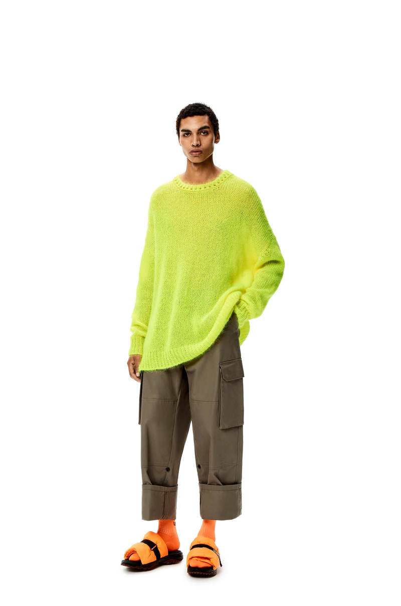 LOEWE Light Mohair Sweater - Fluorescent Yellow
