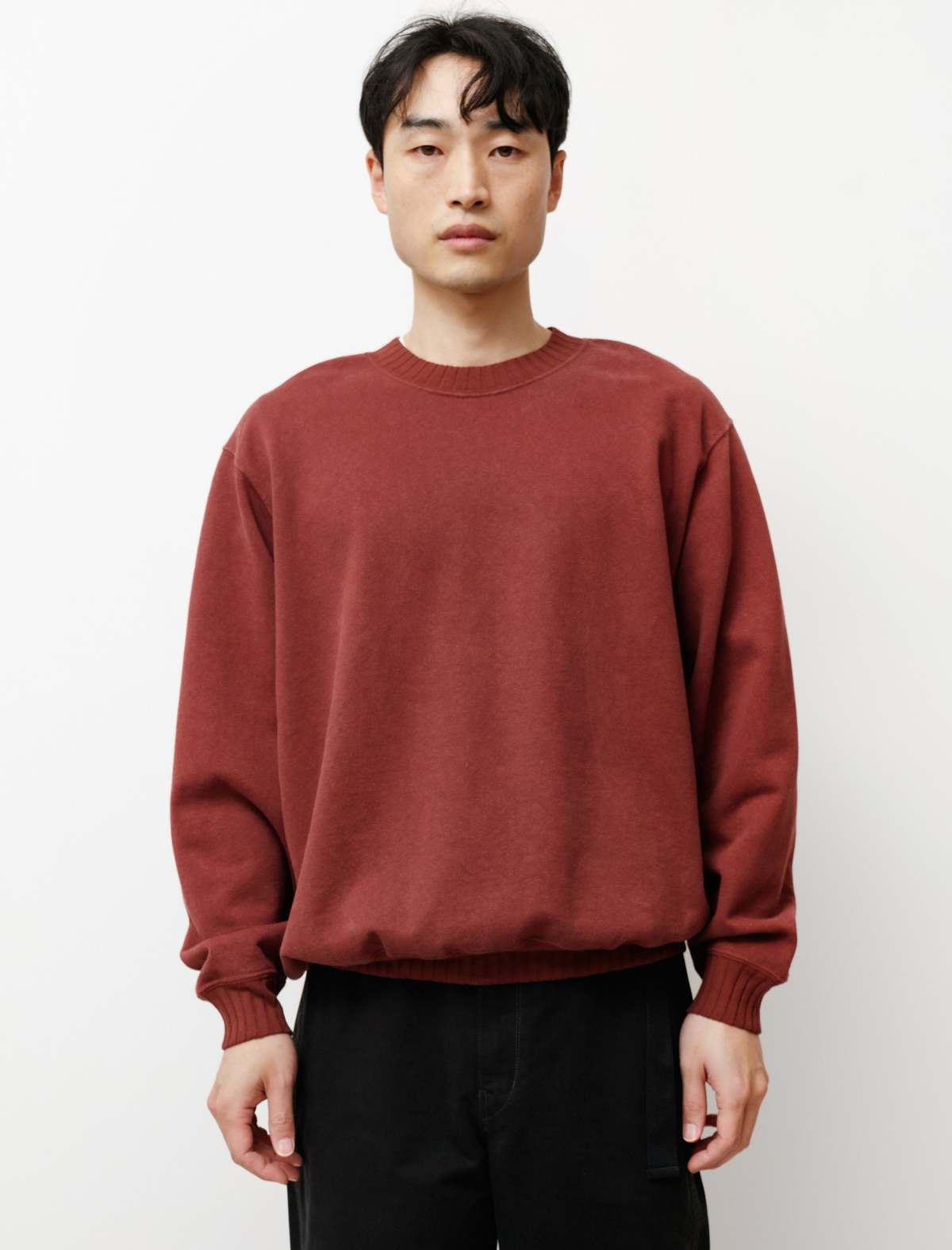 evan kinori スウェット ブリック Crewneck-Sweatshirt-Organic-