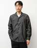 Niuhans Supima Cotton Denim Open Collar Shirt - Black - Thumbnail 1