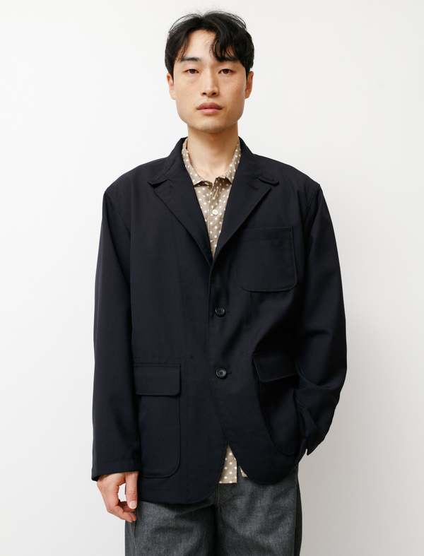 Engineered Garments Tropical Wool Loiter Jacket - Dark Navy