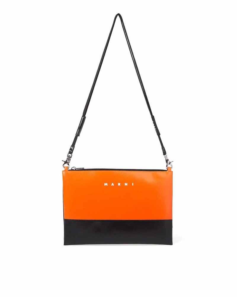 MARNI PVC TRIBECA HORIZONTAL TOTE BAG Marni Coated PVC Tribeca
