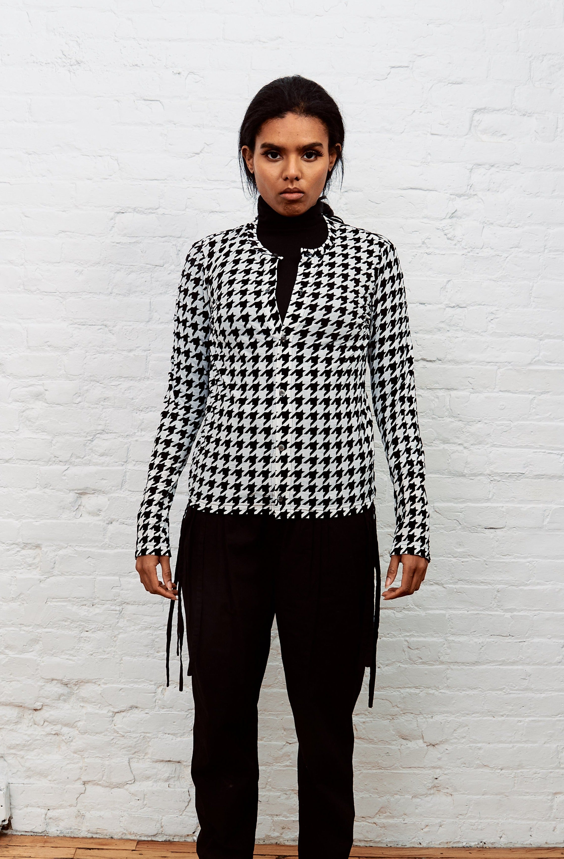 Junya Watanabe for Comme des Garcons Flocked Houndstooth Shirt