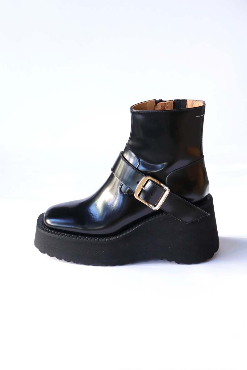 MM6 Maison Martin Margiela hidden Wedge ankle boot black