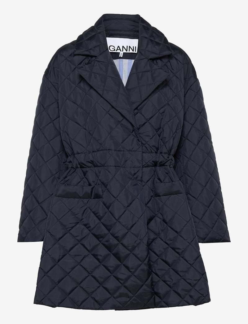 Ganni Recycled Ripstop Quilted Coat | Garmentory