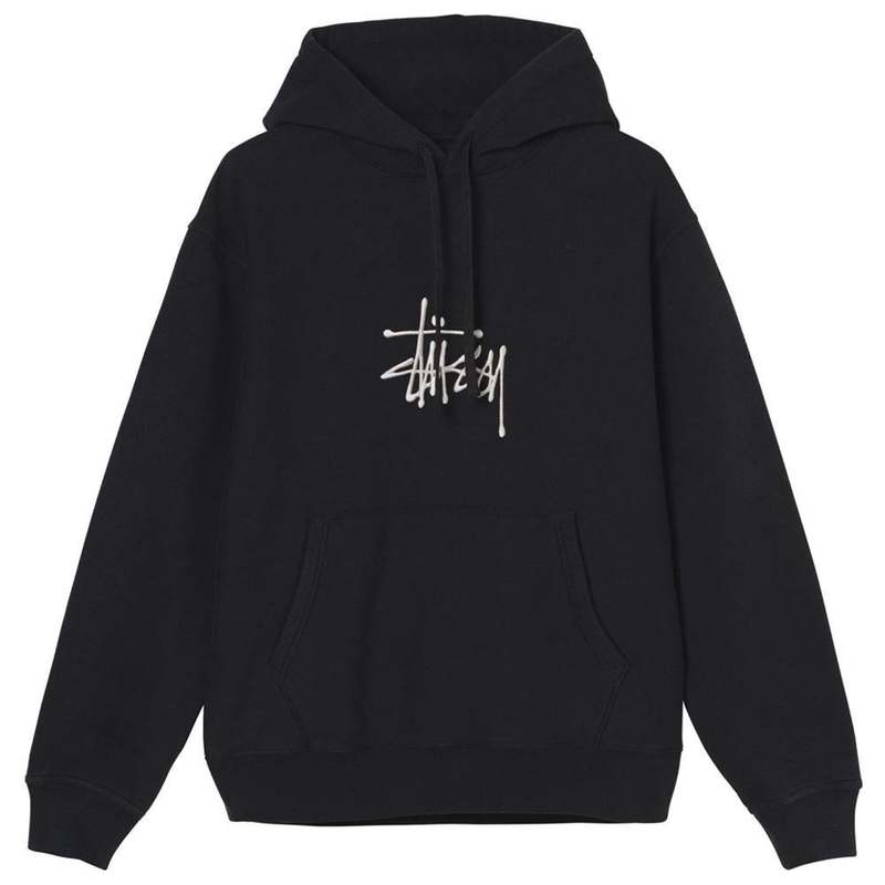 ★人気★【STUSSY】★Stussy Basic Embroidered Hoodi.e Black★ Stussy Black Embroidered Hoodie Stussy